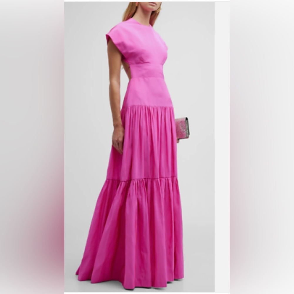 Lela Rose open back Pink Maxi Dress